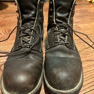 Red Wing Brown Leather Ankle-High Boots